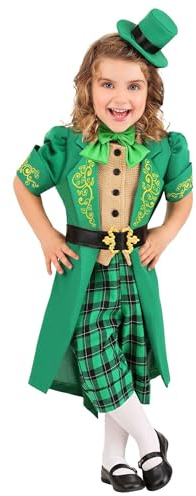 Toddler Leprechaun Costume | Saint Patrick's Day Outfit for Kids | Coat, Vest, Pants, Bow Tie, Socks, & Top Hat