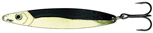 Salar Kinetic Solo Spoon - Blinker für Meerforelle und Lachs, von 10g - 42g, 3D-Augen, bleifrei (Black/Gold, 14g)