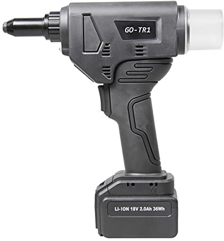 GOEBEL® - Akku Nieter Blindnietgerät Nietgerät GO-TR1 Presslaschen Blindnieten Setzwerkzeug - Aluminium ø 5,2/6,4/7,5 mm Akkunieter Blindnietpistole Blindnietsetzgerät Nieten Nietmaschine