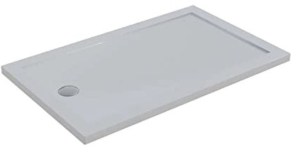 Piatto Doccia 80x170 Rettangolare Acrilico Bianco Lucido Ultraslim Altezza 4cm Piletta Inclusa