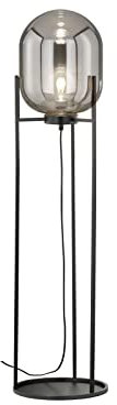 Kleine Fischer Honsel Stehlampe REGI Tripod mit Rauchglas - Bodenleuchte innen 110cm