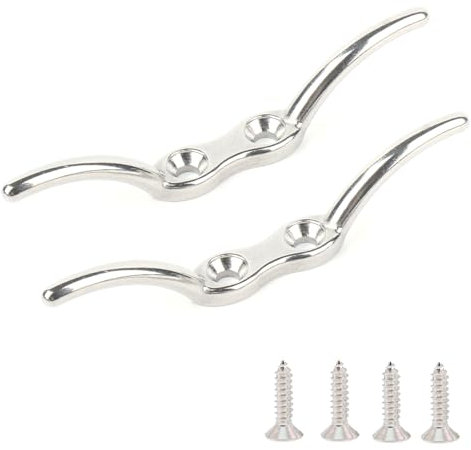 9Tong Marine Hardware Seilklampe aus Stahl, strapazierfähig, für Marine, Edelstahl, 10,2 cm, 4 Stück