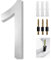 8 Inch Large House Numbers Floating Sliver House Numbers Plaques Modern Door Numbers Plates Signs with Nail Kit for Outside Wall Address Garden Mailbox Dec, Strong Sliver Acrylic Material(1)
