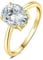 JewelryPalace Klassisch Ovalschliff 2ct Zirkonia Solitär Promise Ring Damen, Schmuck Set, Verlobungsring Damenring Silber 925 mit Stein für Frauen, Simulierte Diamant Jubiläum Eheringe Vergoldet 59