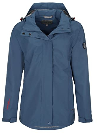 Blue Wave Damen Funktionsjacke Britta - Regenjacke Funktionsmantel mit Mesh-Futter und abnehmbarer Kapuze