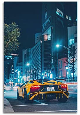 ZENGYL Supercar Poster für Lamborghini Rennauto Sportauto Poster Dekorative Malerei Leinwand Wandposter und Kunstbild Druck Moderne Familie Schlafzimmer Dekor Poster 40 x 60 cm