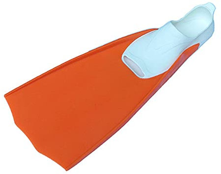 ENEN Schwimmflossen, Schnorchelflossen kurz Verstellbare Flossen für Erwachsene zum Schnorcheln, Schwimmen (Weißes Orange,XL(44-45Meter))