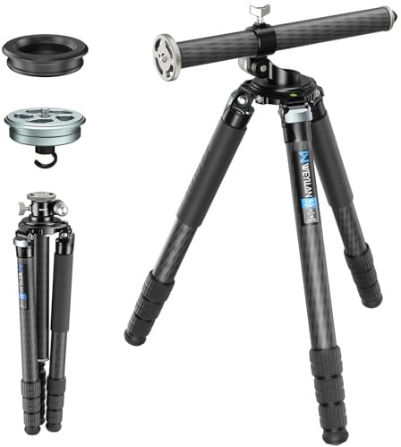 Treppiede in carbonio per fotocamera professionale WEYLLAN LX9 con tubo in fibra di carbonio a 10 strati e gamba da 40 mm, per teleobiettivo