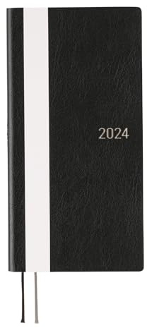 Hobonichi Techo Weeks [Japanisch/Wochenplaner/Pocket Kalender/Apr 2024 Beginn] White Line: Black