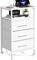 MYGIIVOVO Table de chevet avec port de charge, 2 prises CA et 2 ports USB, pour chambre à coucher ou salon, Blanc, 30cm(D) x 40cm(L) x 70cm(H)