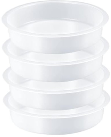Yeory Bird Water Feeders, 4Pcs Replacement Wild Bird Water Dish, Bird Water Bowl Replacement, 7.3'' Dia. Transparent Bird Water Bowl, Decorative Bird Feeding Station Tray, Plastic Tray for Feeding