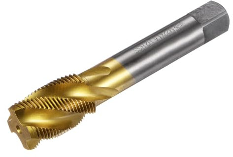 QUARKZMAN Maschio Filettatura Flauto Elicoidale M22 x 1.5, Metrico Hss (Acciaio Alta Velocità) Rivestito Titanio Maschio per Filettare Macchina 4 Flauti Strumento Filettatura Tolleranza H2