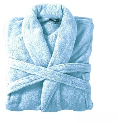 HomeRelax&Style Bademantel flauschig » Saunamantel in Teddy-Plüsch Qualität » leichter/dünner Morgenmantel 100 cm lang » unisex