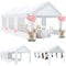 COBIZI Partyzelt 3x6, Pavillon 3x6 mit herausnehmbaren Seitenwänden und 4 eingebauten Sandsäcken, kommerzielles Hochzeitszelt, UV 50+, wasserdicht, weiß