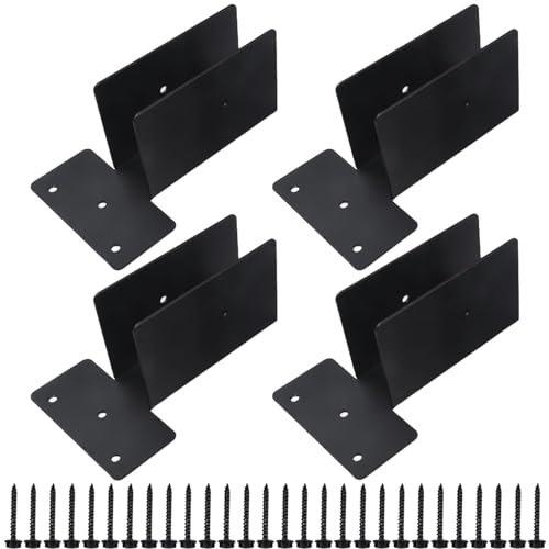 EpheyFIF Pergola-Seitenhalterung, Winkelhalterungen, oberes Gelenk, Timer-Kit für Pavillon, für 2 x 4 Holzbalken, 38 x 73 mm, 4 Stück