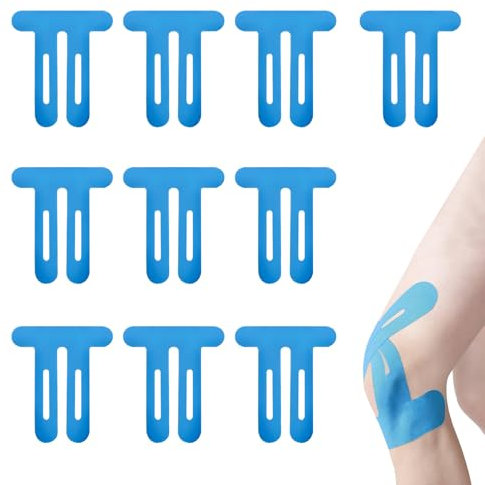 Kinesiotapes,Pack de 10,Cinta Kinesiologica, Venda Elastica Adhesiva, Impermeable, Buena Adherencia, Cómodo y Transpirable, Suave y Agradable a la piel para el Dolor de Rodilla, Lesiones (azul)
