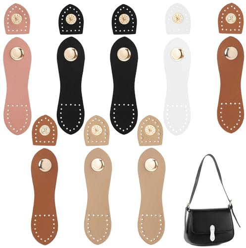 Nogeqi 8 Sätze Handtaschen Verschlüsse für Taschen, Leder Taschen Verschluss Tasche, Häkel Tasche Häkeltaschenverschlüssen, Leather Snap Buckles für Umhängetasche Geldbörse