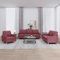 IKAYAA 3-TLG. Sofagarnitur mit Kissen, Kleine Couch, Küchensofa, Lounge Sessel, Wohnzimmer Sofa, Kleine Sofa, Weinrot Stoff
