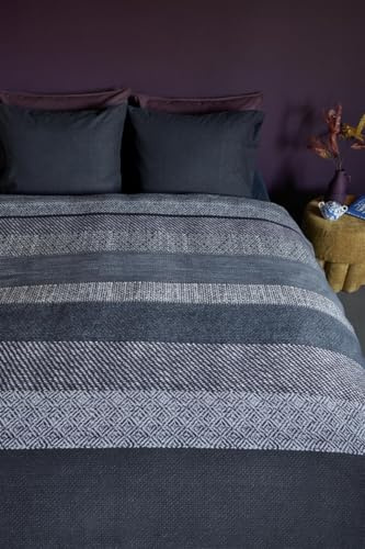 Beddinghouse Enzo bettwäsche-Set 2 TLG. - 155x220 - Blau - Flanell - mit Reißverschluss