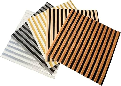 RHP 3D Wandpaneele Selbstklebend – 8 Stück (70 × 70 x 1,2 cm) | Holzoptik, Wasserdicht & Schalldämmend (JS-A-1)