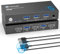 HDMI KVM Switch 2 PC 1 Monitor, 4K@60Hz | KVM Switch zum Teilen von Tastatur/Maus/Drucker über USB 3.0-Hub, Desktop-Controller & EDID-Emulation – Ideal für Gaming/Büro/Home-Kino