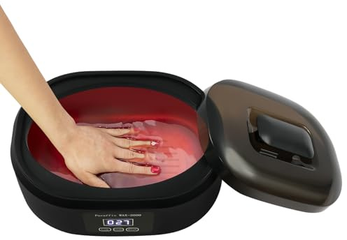 Paraffinbad für Hände und Füße, mit LED-Touch-Display, 3,4L Kapazität, Schnellheizung und Überhitzungsschutz, Für Hand, Fußpflege und Kerzenherstellung (Schwarz)