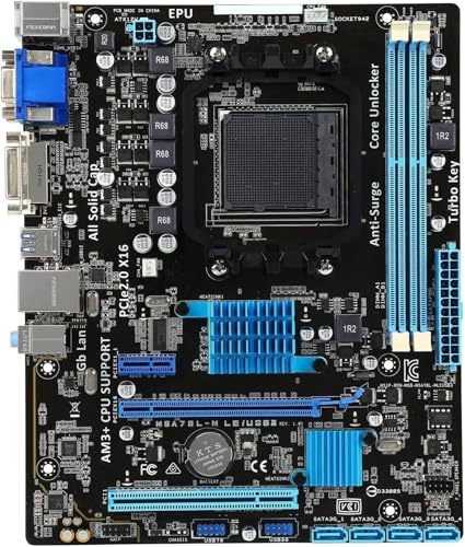 Placa Base para Juegos Fit For ASUS M5A78L-M LE/USB3 Socket AM3/AM3+ Placa Base DDR3 SATA II PCI-E 2.0 ATX AMD 760G for FX-6300 4200 CPUs