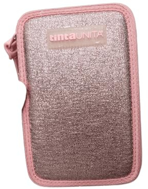 Tinta Unita Astuccio Scuola Rosa Glitter Completo con Colori