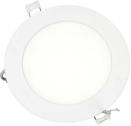 JANDEI - LED Downlight Rundes Extraflaches Panel, Beleuchtung 9W, 6000K, Kaltweiß, Einbauleuchten Innenbeleuchtung. Perfekt für Wohnzimmer, Küche, Schlafzimmer, Haus, Büro.