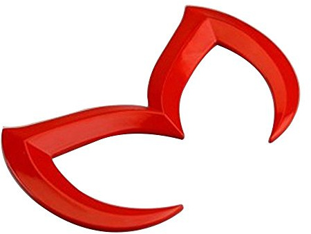 Coepoch Mazda Red Sporty Metal Evil 'M' Heckklappen-Emblem, matt, 3, 5, 6