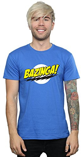 The Big Bang Theory Men's Sheldon Bazinga T-Shirt Royal Blue XXX-Large