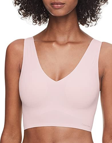 Calvin Klein Invisible Col V légèrement doublé pour femme - Rose - Taille L