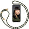 ZhinkArts Handykette kompatibel mit Apple iPhone XR - 6,1 Display - Smartphone Necklace Hülle mit Band - Handyhülle Case mit Kette zum umhängen in Grün Camouflage