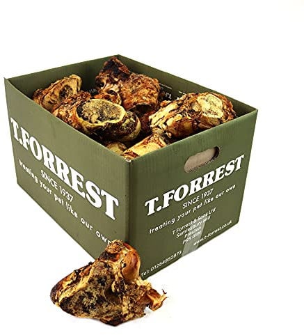 T.Forrest British Roasted Beef Knuckle Bones for Dogs (12 Pack) - 100% Natural, Long Lasting, Grain Free Dog Treats