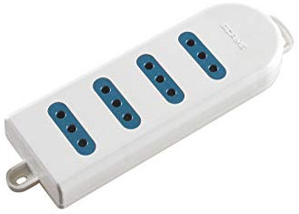 Poly Pool PP0400X Quadruple Prise 10A 2P+T, Blanc