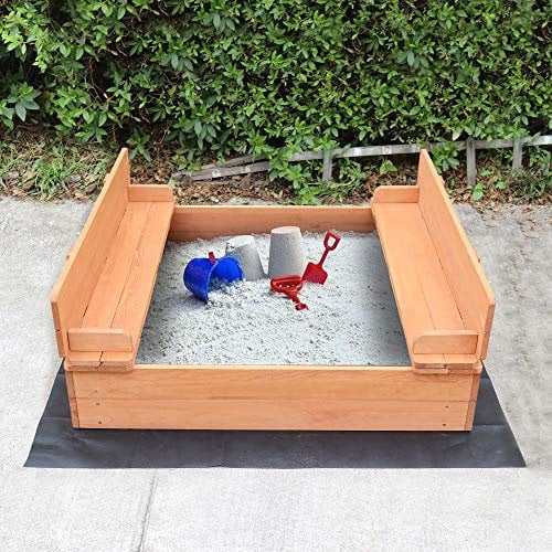 Liberty House Toys Children's Sand Pit with Seating and Cover Age 3+