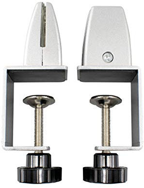 Aluminum Adjustable Partition Clamp - Acrylic Desk Divider Support Clamp for Clear Shield