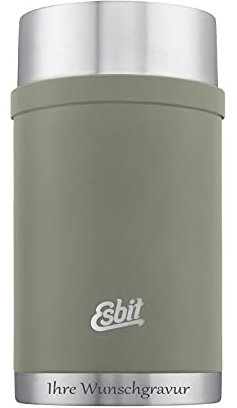 Esbit Sculptor Thermobehälter für Essen, mit personalisierter Gravur, Edelstahl, BPA-Frei, Schwarz, Silber &mehr, 500ml, 750ml & 1000ml, Speisegefäß für warme und kalte Speisen, für Suppen und Salate