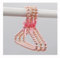 Egurs Kleiderbügel mit Perlen und Schleife Bunte Perlenkleiderbügel 2 Stück, Rosa 30cm