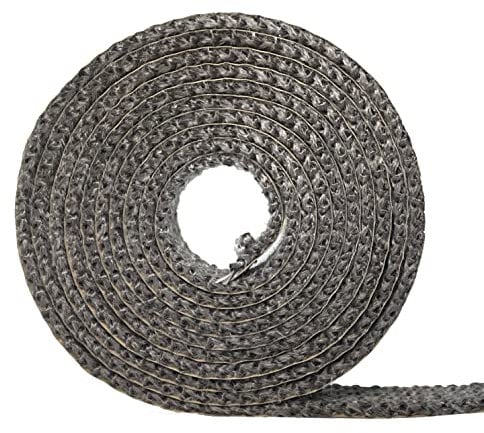 Wood Stove Gasket, Flat Gasket Tape for Woodstoves and Fireplaces, Self Adhesive High Temperature Fiberglass Tape, 16mm(5/8) Wide, 3mm(1/8) Thick, Length 1.8m(72)
