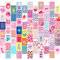 Preppy Room Decor, 70pcs Preppy Wall Collage Kit Aesthetic Pictures, Trendy Pink Photo Collage Kit 10.2x15.2 cm Hot Pink Preppy Wall Art Posters, Preppy Things for Teen Girls By edroom Dorm