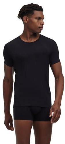FALKE Herren Daily Climate Control Outlast® Round Neck Kurzarmshirt bequemes Unterhemd Rundhals-Ausschnitt hautfreundlich feuchtigkeitsregulierend schnelltrocknende atmungsaktive Baumwolle 1 Stück | ein angenehm weiches Tragegefühl