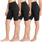 FOTOCITI 3er Pack Radlerhose Damen High Waist Kurze Sporthose Elastisch Shorts Sommer Leggings Hosen für Sport Yoga Gym(01#Schwarz*3, S-M)