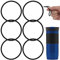 6pcs Rubber Seal Lid Gaskets Replacement Compatible with 16 & 20 oz Contigo Snapseal Byron Travel Mugs Ring Leak-Proof Seal Lid Gasket Replacement Part for Contigo Coffee Travel Tumbler(Black)