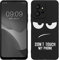 kwmobile Hülle kompatibel mit Xiaomi Redmi Note 12 (4G) - Handyhülle Silikon Case - Don't Touch My Phone Weiß Schwarz