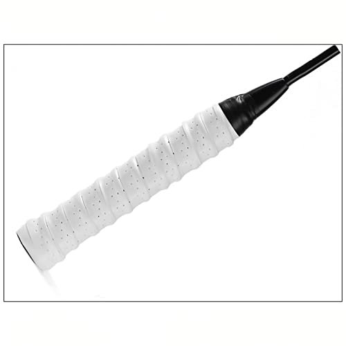 AMONIDA Badminton Racket Overgrips, Badminton Racket Hand Glue Groove Non-slip Soft Design for Sports (White)