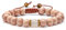 TINGN HolzArmband mit 6mm Perlen - Verstellbares Armband für Männer & Damen zum Stressabbau & Yoga