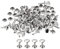 sourcing map 100 Ensembles Cuir Rivets, 8mm Double Capuchon Rivets 12mm Hauteur Métal Clous Rivet pour Cuir Artisanat Réparation DIY Porte-monnaie Ceintures Sacs Chaussures, Argent Ton