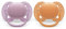 Philips AVENT ultra soft Schnuller - 2er Pack, BPA-freier, weicher Schnuller für Babys von 6-18 Monaten, inklusive Transport- und Sterilisationsbox, lila/orange (Modell SCF091/33)