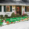 Frohe Weihnachten Banner, Große Weihnachtsbanner für Merry Christmas Deko, Banner Weihnachten mit Santa Claus Rentier Schneemann Hintergrund, Merry Christmas Banner für Zaun Schilder Weihnachtsdeko